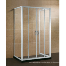 Gabinete de ducha de vidrio con alcoba de tres lados